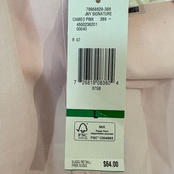 Kenneth Cole Reaction Light Pink Button-Down Dress Shirt - Picture 2 of 2